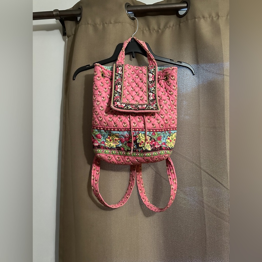Vera Bradley vintage mini backpack pink pansy